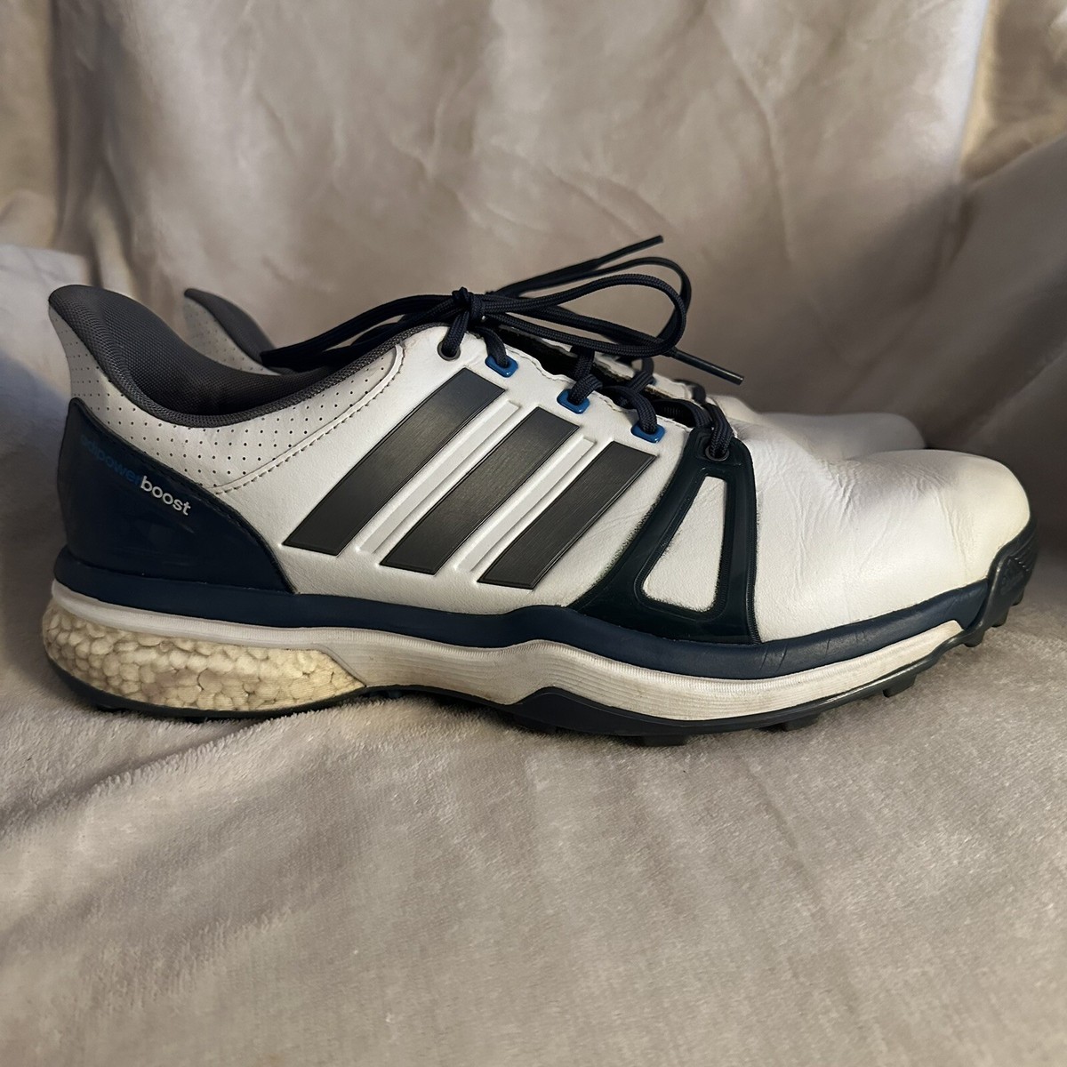 Adidas Adipower Boost Men's Size Shoes White Blue Athletic