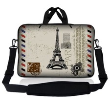 17 Inch Laptop Bag Sleeve Carry Case w/ Shoulder Strap Macbook Acer Asus, Paris