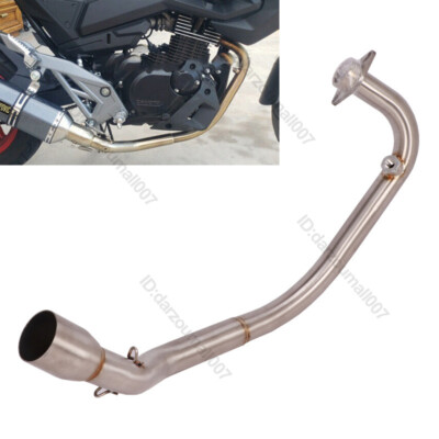 For CF-Moto ST125 Header Exhaust System Front Link Pipe Slip On 51mm Tips Escape