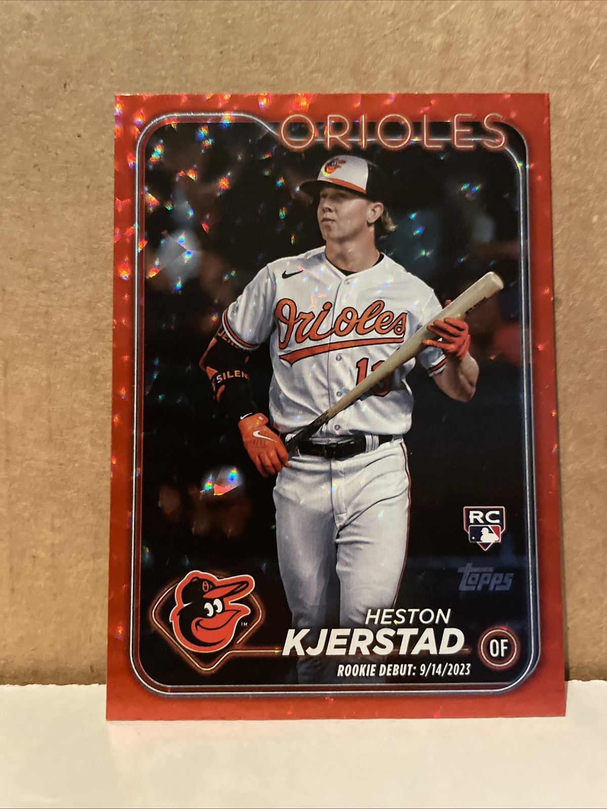 2024 Topps Update Heston Kjerstad Rookie Debut Red Foil 142/199 Orioles RC