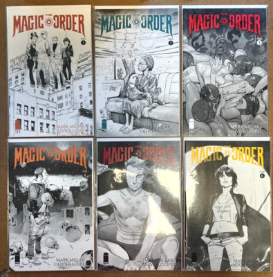 MAGIC ORDER (VOL 1) #1 2 3 4 5 6 B&W OLIVIER COIPEL VARIANT SET (NM) MARK MILLAR