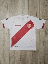 PERU 2020 2021 HOME FOOTBALL SHIRT SOCCER JERSEY S MARATHON