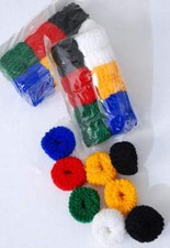12 mini DONUTS Scrunchies Hair 1"x1.5 1 DOZEN Color mix, Black White B W