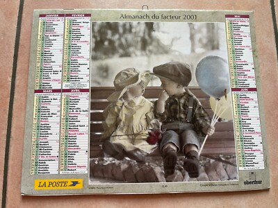 ALMANACH POSTBOTE 2001 DIE POST FOTOS KINDER RETRO STIL KÄTZCHEN BANK KINDERWAGEN