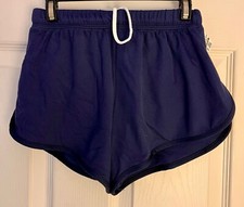 TOUSSE' BY GK CHILD MEDIUM NAVY RUNNING SHORTS W/ BRIEF NYLON/STRETCH SZ M NWT