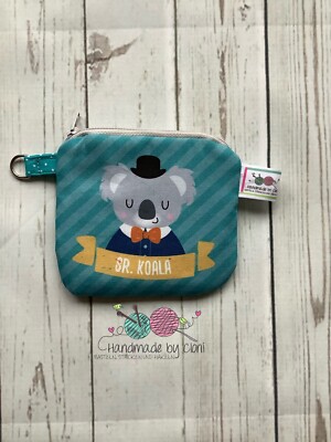 Kleine Geldborse Digitaler Stoff Koala