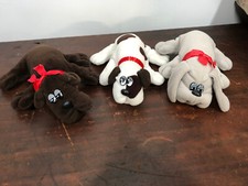 Vintage Lot of 3 Tonka Mini Pound Puppies Plush Dogs 007