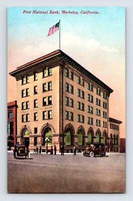 Postcard California Berkeley CA First national Bank 1910s Unposted Divided Back