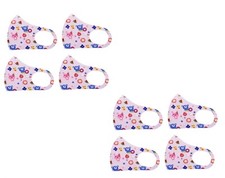Kids Toddler 8PC Pink Cute Animal Stretch Face Mask Reusable Washable Breathable