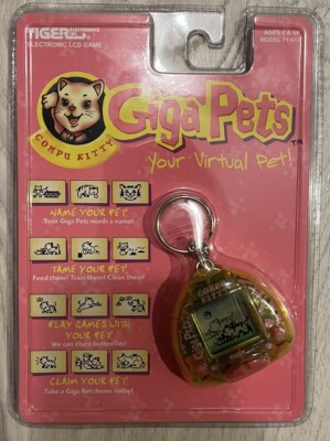 Giga Pet Compu Kitty Yellow New Unopened Sealed Original 1997 71-612 Tiger Toys