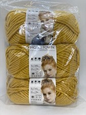3 Pack Lion Brand Hometown Super Bulky Acrylic Yarn 81yd Each Madison Mustard