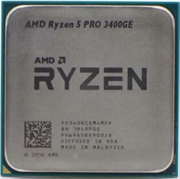AMD Ryzen 5 PRO 3400GE Quad Core Processor 3.3 - 4.0 GHz