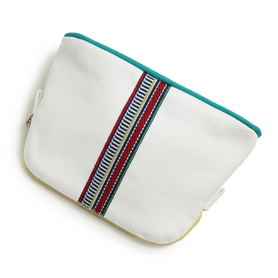 HERMES Bolide Pouch Mini 20 RUBAN CANNELLE Hermes ribbon embroidery 100% cotton Foto 2 de 4