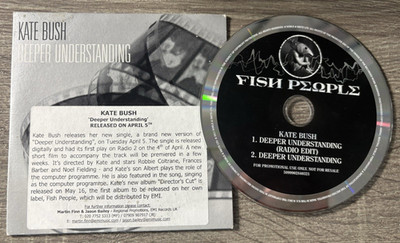 KATE BUSH - Deeper Understanding : CD Promotional Single - Fish People Rare VG+