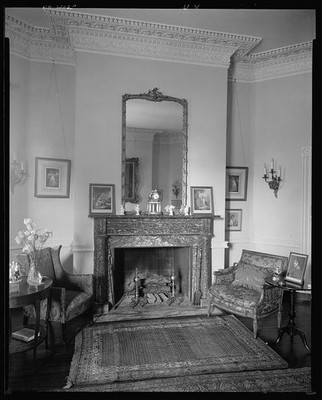 Oatlands Leesburg Virginia 1930s Interior Fireplace Mirror Drawing Room
