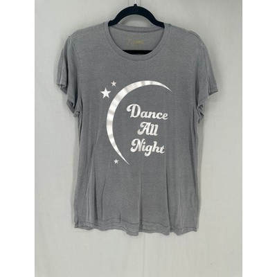 Show Me Your Mumu Top Womens Small Gray Graphic Tee Star Moon Dance Cozy