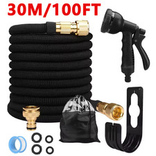 Expandable Garden Hose Pipe with 7 Spray Gun Flexible Heavy Duty Watering Tool
