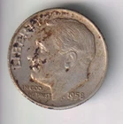 1958-D ROOSEVELT DIME 10¢ DENVER MINT 90% SILVER COIN UNITED STATES OF AMERICA