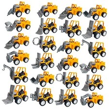 24PCS Mini Construction Vehicles,Play Figure Vehicles,Pull Back Engineering