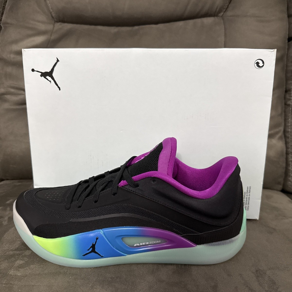 NIKE JORDAN ZION 4 Sneakers Blk Vivid Purple Glow FB1802-401 Men's