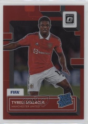 2022 Panini Donruss Rated Optic Red Prizm /165 Tyrell Malacia #200 Rookie RC 5l1