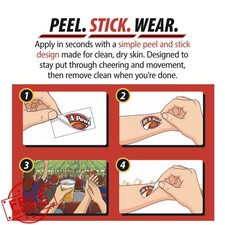 Fan-A-Peel Nebraska Temporary Tattoos Peel Stick Waterproof