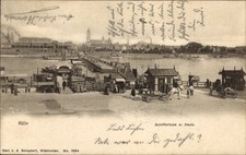 Ak Deutz Köln am Rhein, Schiffbrücke - 1154...