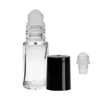 5 ml Glass Roll On Bottles, 1/6 oz., Vials, smal Perfume ROLLER BOTTLES 6 PK