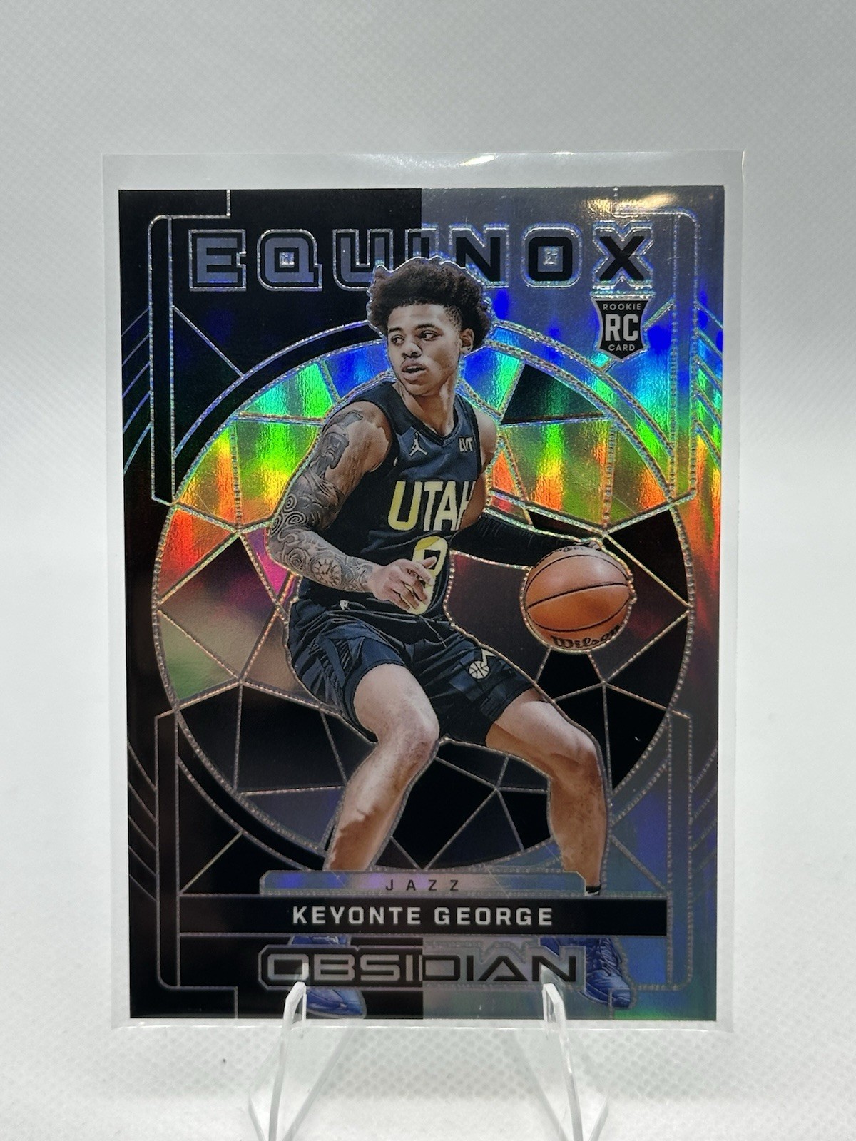 2023-24 Panini Obsidian Keyonte George Equinox /99 RC Rookie #34 Utah Jazz