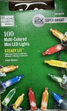 Home Accents Holiday 100 Count Multi-Colored Mini LED Lights new in box
