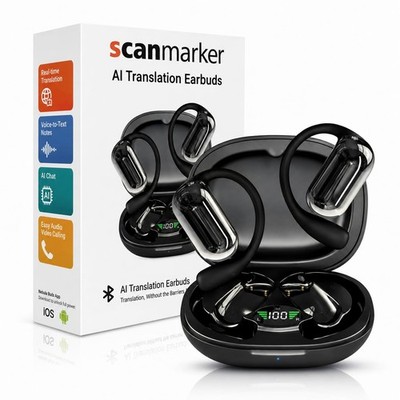 AI Translation Earbuds Real Time | 144+ Languages with 60H Playtime for iOS &...