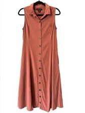 Tahari Sleeveless Button Down Midi Shirt Dress Collared Size 6 Great Condition