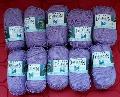 10 Dale Garn Yarn Tukan Skein 90%cotton 10% Alpaca Purple #5133 Color ITALY 50gr