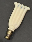 Vintage 1940s ALADDIN Precision Opalescent Milk Glass Lamp Finial Cream 4"