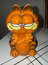 Garfield Enesco 1979 Vintage Ceramic Bank Arms Love You This Much Hug Cat