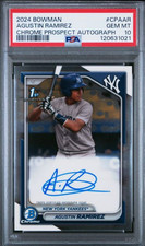2024 Bowman Chrome Prospect Autographs Agustin Ramirez RC PSA 10 GEM