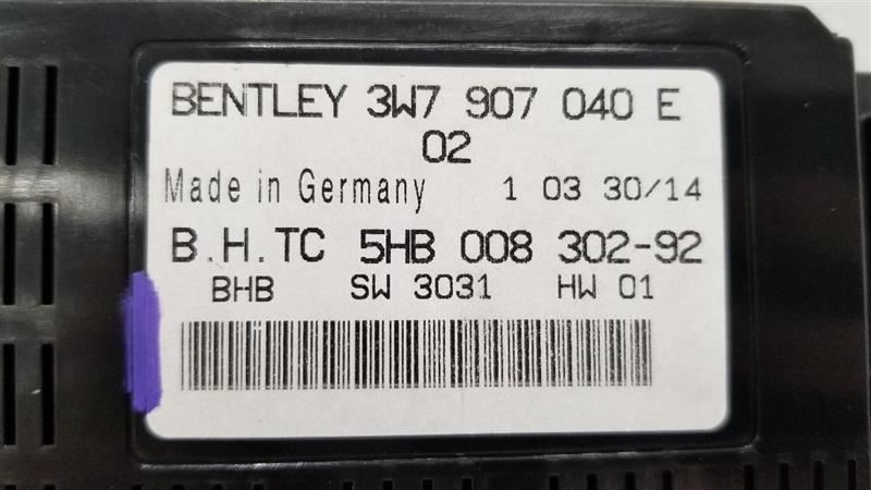 15 BENTLEY CONTINENTAL GTC HVAC CLIMATE CONTROL MODULE 3W7907040E