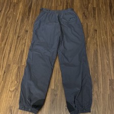 Columbia Mujer Negro Nylon Cortavientos Cintura Elástica Exterior Pantalones Grandes De Colección