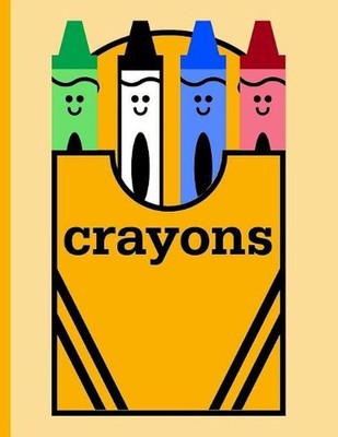 Box of Crayons for Coloring: Wide Ruled Notebook by Kidsspace (English) Paperbac