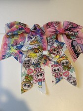 3 pack NEW Little Monsters large 6  Bow Grosgrain ribbon, alligator clip Mo os