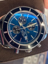 Breitling Superocean Heritage 46mm Chrono A13320 Blue Dial w/ 2 Bands *Engraved* 4