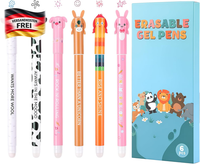 Radierbare Gelstifte Set 6Er Tiermotive 0,5 Mm FüR Schule BüRo