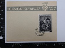 Croatia sc B39 840 POC 1943 Zagreb III Filatelisticka Izlozba Cover FDC