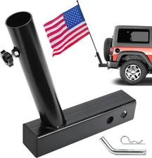 Hitch Flag Pole Holder, Flagpole Hitch Mount Universal, Angled Flag Pole Holder,