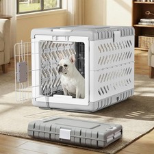 Collapsible Dog Crate Medium/Small Dogs 28" L Foldable Dog Cage No-Tool Assembly