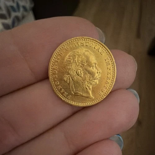 Austrian Gold Coin 1915 Franz Joseph I Portrait Double-Headed Eagle