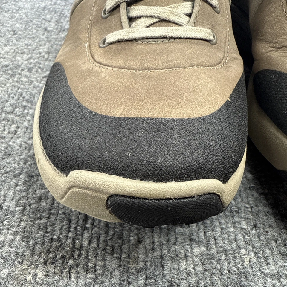 Clarks Wave Andes Mujer’s 10 Taupe Negro Cuero Nubuck Zapatos para Caminar Cómodos Foto 3 de 4