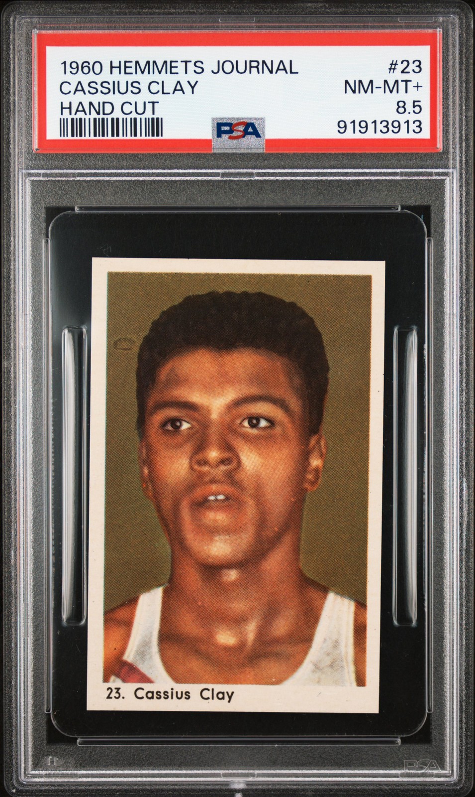 1960 HEMMETS JOURNAL-HAND CUT #23 CASSIUS CLAY PSA 8.5