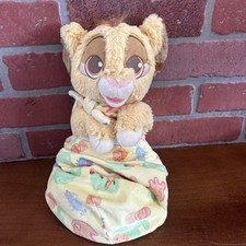 Disney Parks Babies Baby Simba Lion King Plush with Blanket Pouch Stuffed Animal