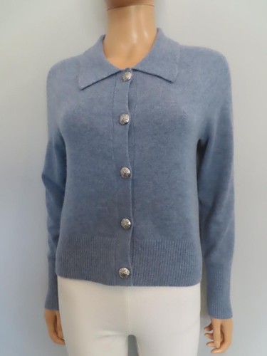 VERONICA BEARD Strickjacke schieferblau Cheshire Kaschmir Größe S - Bild 5 von 11